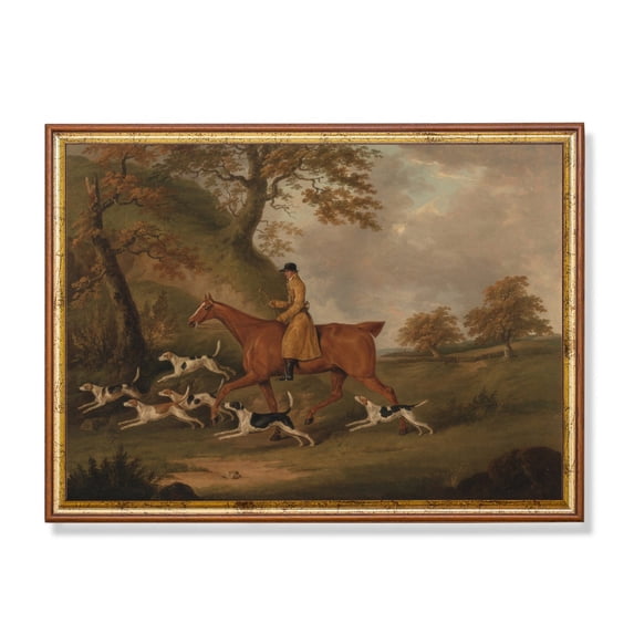 Vintage Horse And Hound Poster Antique Equestrian Fine Art Home Decor, 8x12 UNFRAMED