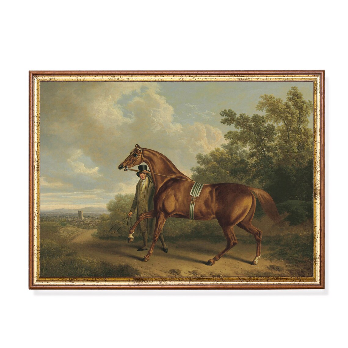 Vintage Horse And Trainer Poster English Equestrian Art UNFRAMED Poster ...