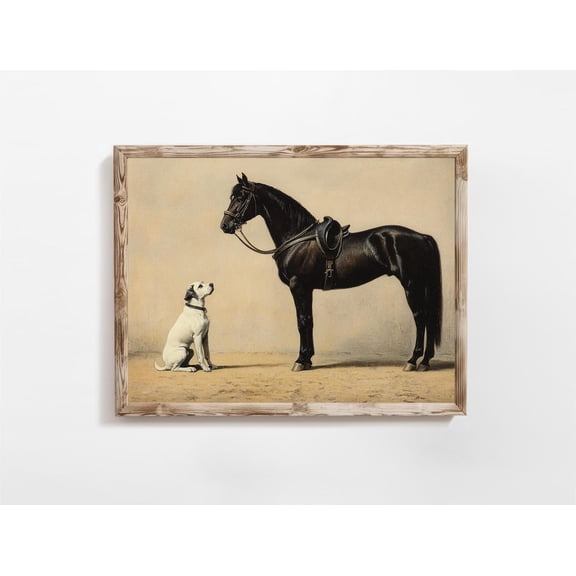 Vintage Horse Art Print Poster Rustic Equestrian Art Farmhouse Decor Poster Fine Art Animal able E694, Unframed Poster Size 16x24 F03.1.18l411