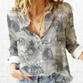 thumbnail image 1 of Vintage Horse Blouses Shirt, Horse Women Casual Shirt, Women's Clothing, Button Up Shirt, Long Sleeve Shirt, Gift For Her, 1 of 2