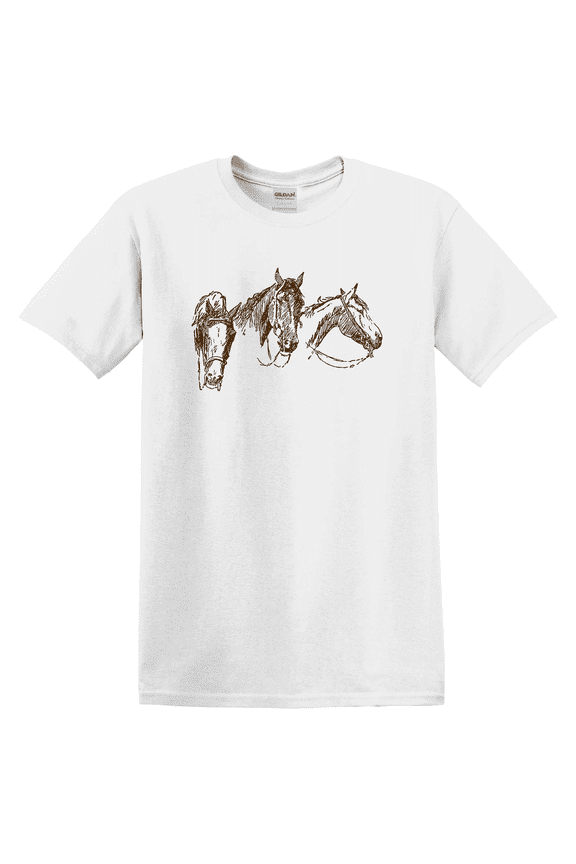 Vintage Horse Jersey Short Sleeve Equestrian Graphic Retro Horse Lover Animal Western Style Vintage T-shirt