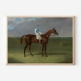 thumbnail image 1 of Vintage Horse Racing Art Poster Chestnut Jockey, English Equestrian Decor Home Decor, 24x36 UNFRAMED, 1 of 3