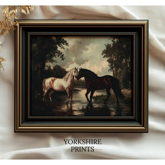 Vintage Horse, Rustic Equestrian Art Print Home Decor #3940, 12x18 UNFRAMED