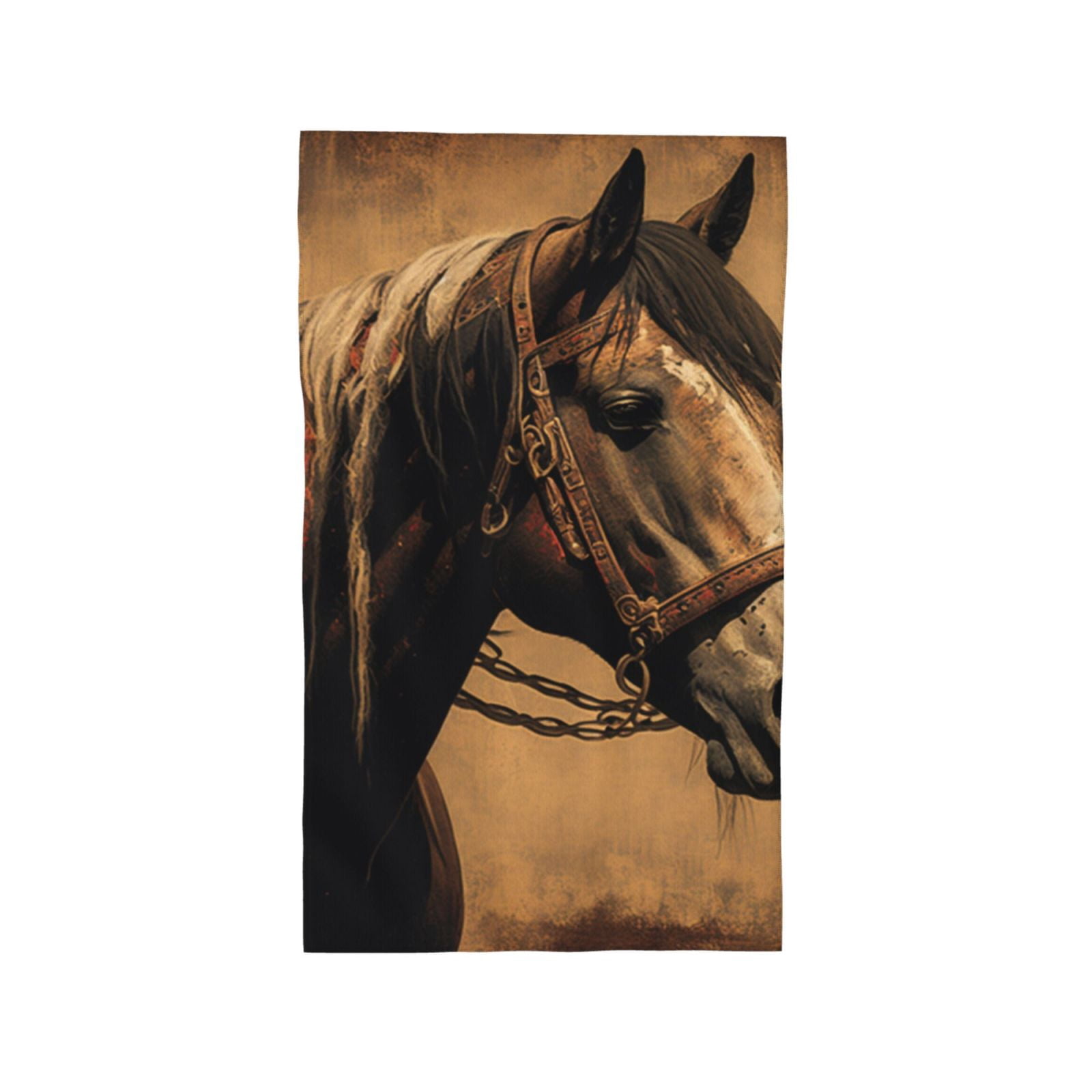 Vintage Horse Western Retro 27.5" x 16" Ultra Soft Hand Towel, Face Wash Cloth for Bathroom, Gym, Travel, Pool