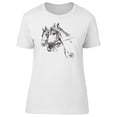 thumbnail image 1 of Vintage Horses Grunge Sketch T-Shirt Women -Image by Shutterstock, Female Medium, 1 of 2