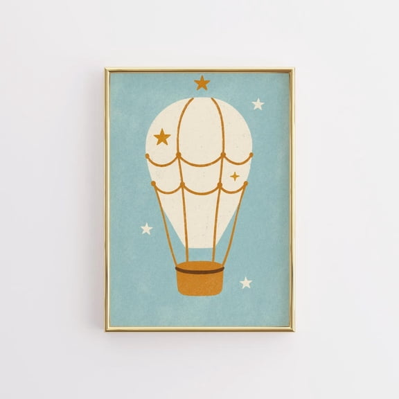 Vintage Hot Air Balloon Nursery Poster Unframed Paper Print
