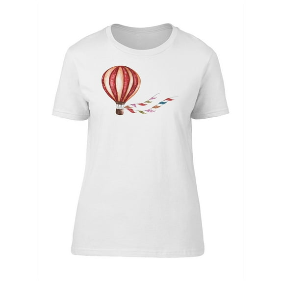 Vintage Hot Air Balloon T-Shirt Women -Image by Shutterstock, Female XX-Large