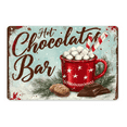 thumbnail image 1 of Vintage Hot Chocolate Bar Metal Sign - 12x8 Retro Wall Art for Home, Cafe Garage Decor Durable Iron with Pre-Drilled Holes Perfect for Christmas, Fall Winter Seasonal Decorations, Perfect fo, 1 of 5