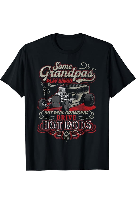 Vintage Hot Rod Grandpa Gift Mens T-Shirt