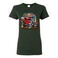 thumbnail image 1 of Vintage Hot Rod Old Garage Cars and Trucks Womens Graphic T-Shirt, Forest Green, 3XL, 1 of 3