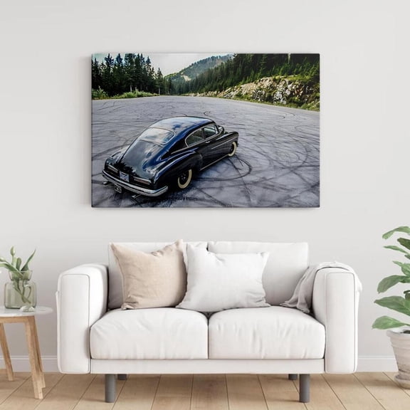 Vintage Hot Rod Poster Black Muscle Car Garage Decor Home Decor, 16x24 UNFRAMED