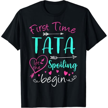 Vintage Hot trending First Time Tata Let The Spoiling Begin Mother'S Gift Party T-Shirt - Birthday Gifts