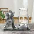 thumbnail image 1 of Vintage Hourglass Decor under $5! Kadlawus Vintage Hourglass Windmill Decor, Metal Tabletop Ornament with Rotating Timer, Desktop Shelf Mantel Decoration, Nostalgic Home Office Centerpiece, 1 of 8