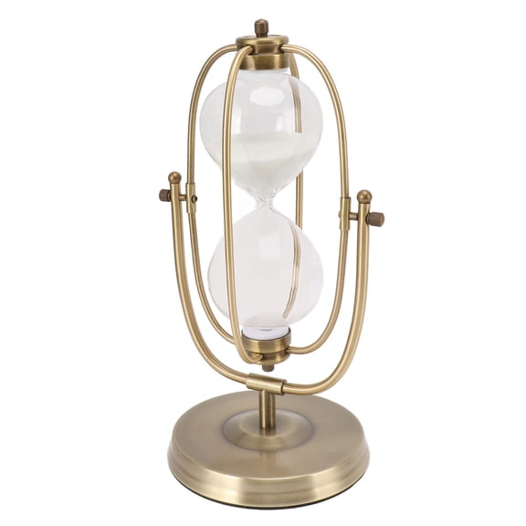 Vintage Household Hourglass Ornament Exquisite Hand Forging Handcrafted Sand Clock Timer Large 60mins Rotating 14.17 inches / 36 cm Decor