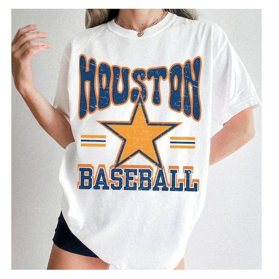 Vintage Houston Baseball Shirt, Retro Houston Baseball, Houston Texas, Baseball Fan Gift, Baseball Houston,White Color,Size 2XL