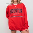 thumbnail image 1 of Vintage Houston Football Sweatshirt, Texas Shirt, Red Color, Size 4XL, 1 of 4