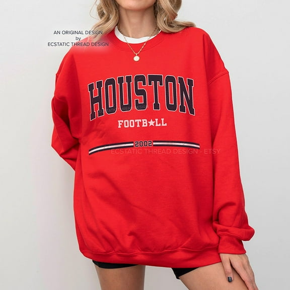 Vintage Houston Football Sweatshirt, Texas Shirt, Red Color, Size S