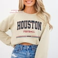 thumbnail image 1 of Vintage Houston Football Sweatshirt, Texas Shirt, Sand Color, Size XL, 1 of 4