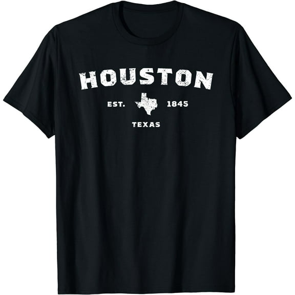 Vintage Houston Texas T-Shirt Black Small