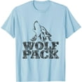 thumbnail image 1 of Vintage Howling Wolf Retro Style Unisex T-Shirt for Men Women Kids Toddler,Light Blue Color,Size YXL, 1 of 5