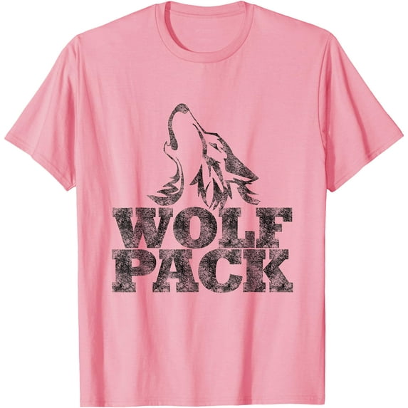 Vintage Howling Wolf Retro Style Unisex T-Shirt for Men Women Kids Toddler