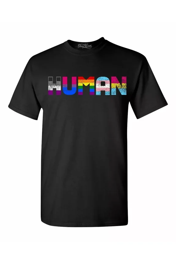 Vintage Human Distressed T-Shirt Month Transgender Equal Shirts - Perfect Gifts For Everyone