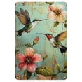 thumbnail image 1 of Vintage Hummingbird and Sunflower Metal Wall Art - Rustic Teal Decor with Floral and Aviary Design for Home, Porch, Coffee Shop, or Bar, Porch Decoration|Rustic Decor|Iron Construction, 1 of 8