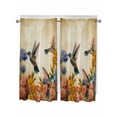 thumbnail image 1 of Vintage Hummingbirds Living Room Curtains 2 Panel, Spring Farmhouse Country Flowers Cafe Window Treatment, Extra Long Farmhouse Bedroom Bathroom Kitchen Curtains Drapes 104"x72", 1 of 6