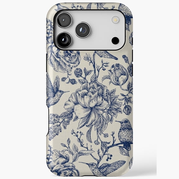 Vintage Hummingbirds Style Art for iPhone Case 17 16 15 14 13 12 11 Pro Max