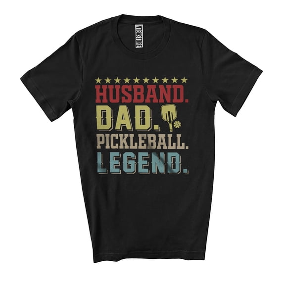 Vintage Husband Dad Pickleballs Legend; Joyful Father's Day Pickleballs Player Team; Family Unisex T-Shirt