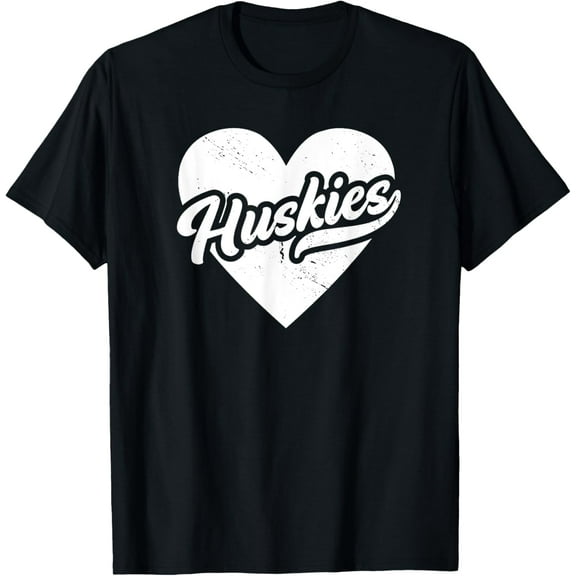 Vintage Huskies School Spirit Go Huskies Love T-Shirt men and women can wear,black,white,creative gift