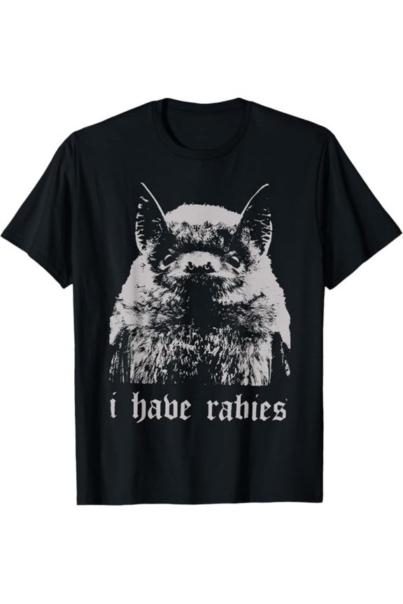 Vintage I Have Rabies Bat Funny Meme Quotes T-Shirt