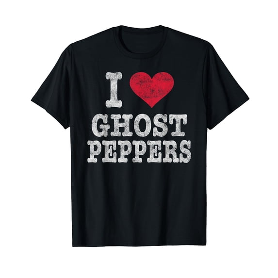 Vintage I Love Ghost Peppers T Shirt Trendy Gift