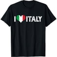 thumbnail image 1 of Vintage I Love Italy Europe Vacation Holiday Soccer Gift T-Shirt, 1 of 3
