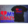 thumbnail image 1 of Vintage I Love My Crazy Boyfriend T-Shirt Tee Shirt Tshirt Gift For Girlfrien Birthday - Perfect Gifts For Everyone, 1 of 3
