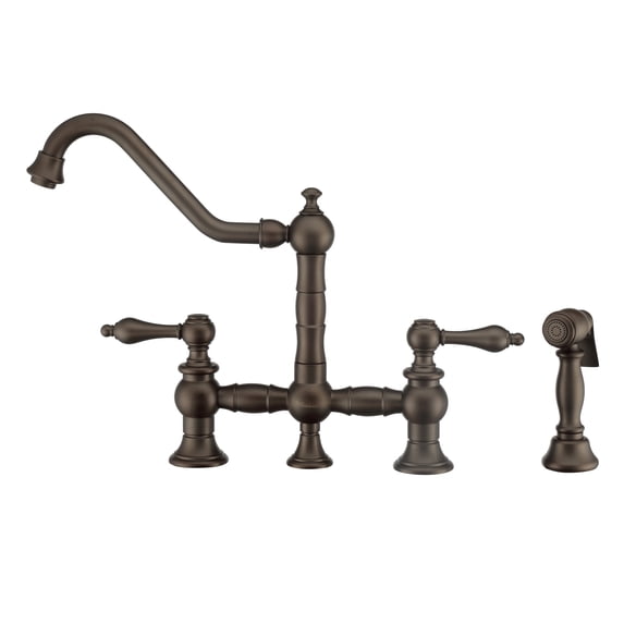 Whitehaus Whkbtlv3-9201-Nt Vintage Iii Plus 1.5 GPM Widespread Faucet - Bronze