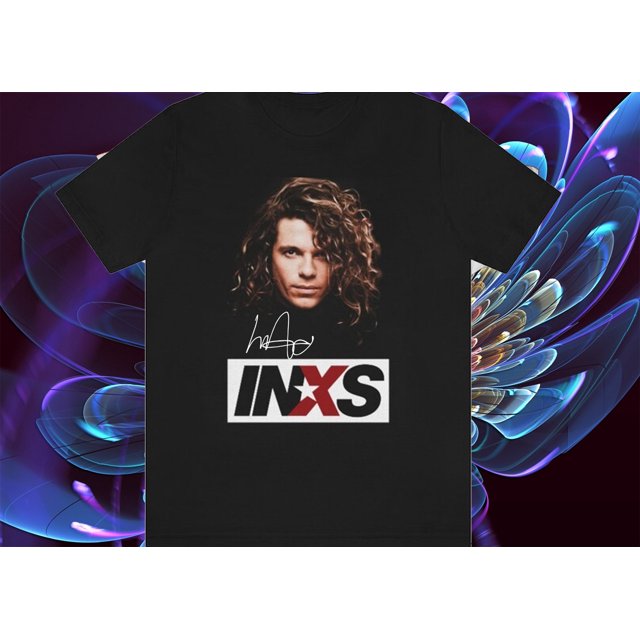 Vintage INXS Michael Hutchence signature Black men T Shirt S5XL
