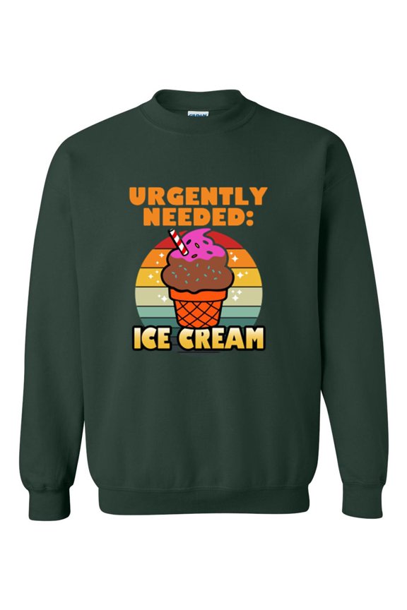 Vintage Ice Cream Summer Meme Funny Sweet Treat Graphic Sweatshirt, for men & women, up to size 5XL