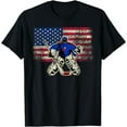 thumbnail image 1 of Vintage Ice Hockey Goalie T-shirt USA Flag Gift For Goalie T-Shirt, 1 of 2