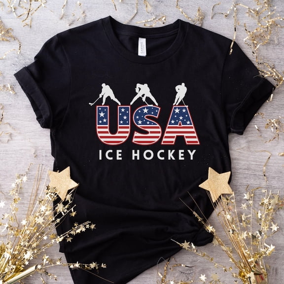 Vintage Ice Hockey Graphic Shirt, Winter Sports Goalie Fan Design Unisex Cotton T-Shirt, Size S-5XL