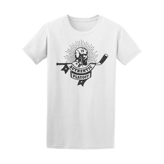 Vintage Ice Hockey Play-Off T-Shirt Men -Image by Shutterstock, Male x-Large