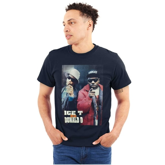 Vintage Ice T and Donald D Photo Men's Graphic T Shirt Tees Brisco Brands 3X