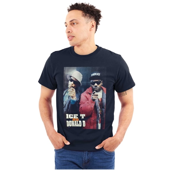 Vintage Ice T and Donald D Photo Unisex Plus Size Graphic Tee Brisco Brands 2X