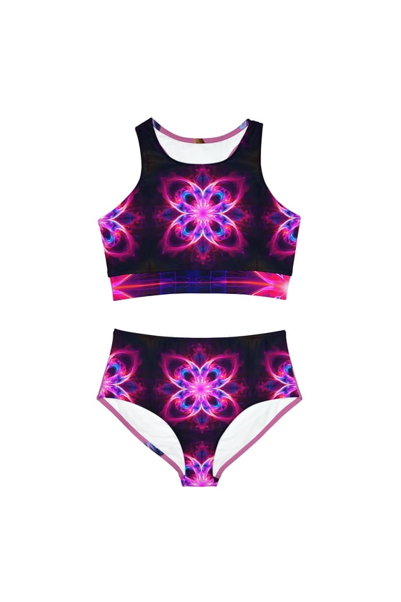 Vintage Ice cream cone Sporty Bikini Set women girls