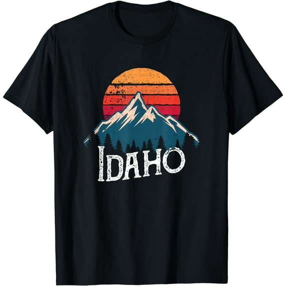 Vintage Idaho ID Mountains Outdoor Wildness Retro T-Shirt