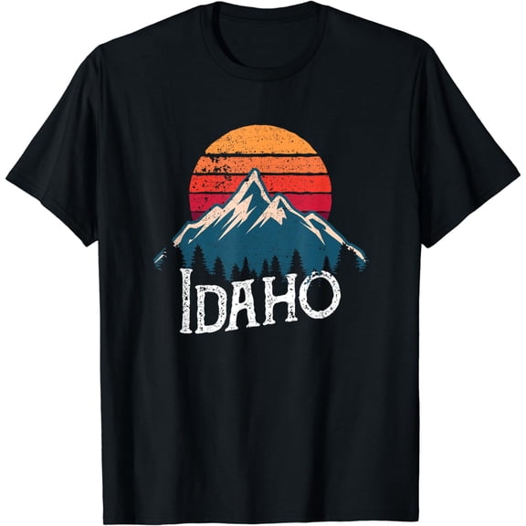 Vintage Idaho ID Mountains Outdoor Wildness Retro T-Shirt
