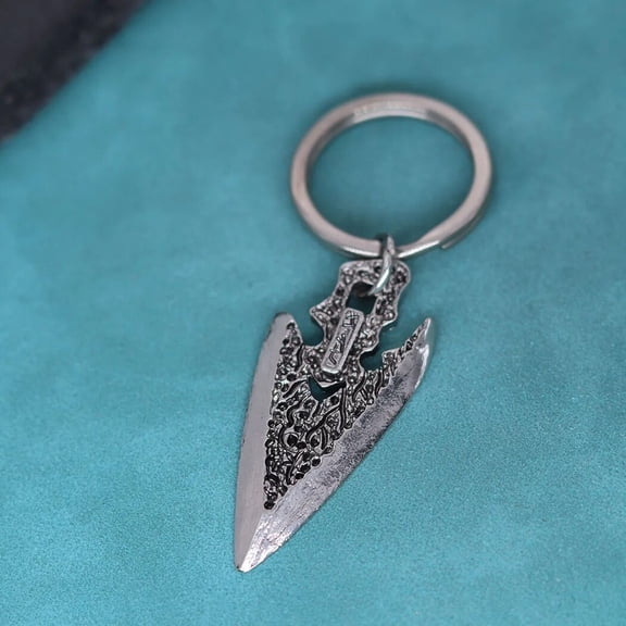 Vintage Indian Arrowhead Dagger Pendant Keychain for Men Boys Women Retro Punk Amulet Charm Key Chains