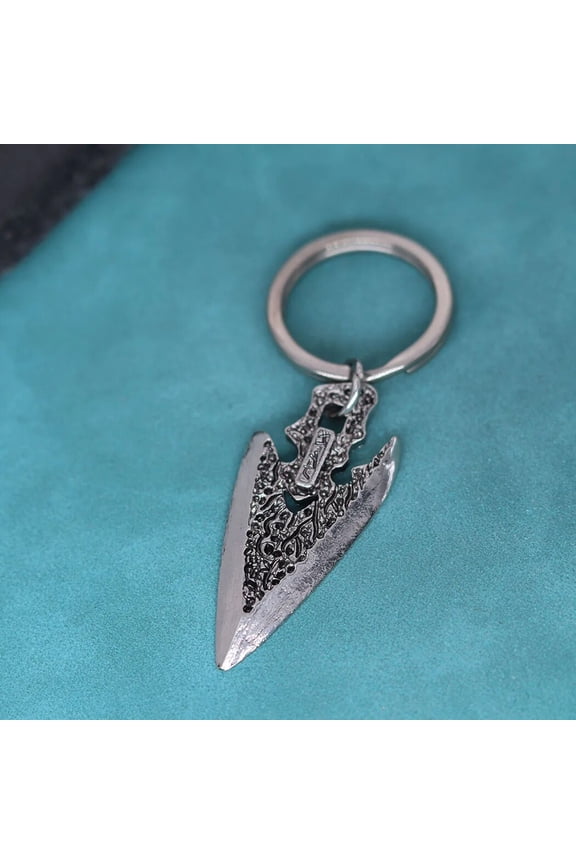 Vintage Indian Arrowhead Dagger Pendant Keychain for Men Boys Women Retro Punk Amulet Charm Key Chains