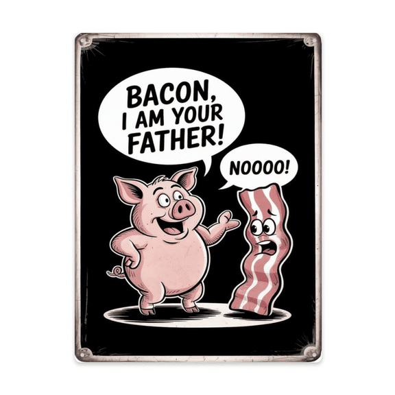 Vintage Indoor Wall Decor Inspired By Grilling Funny Bbq For Bacon And Ham Lovers 12X16 Inch Metal Sign Living Room Wall Decor Decorative Wall Art Accent Indoor Decorative Wall Art