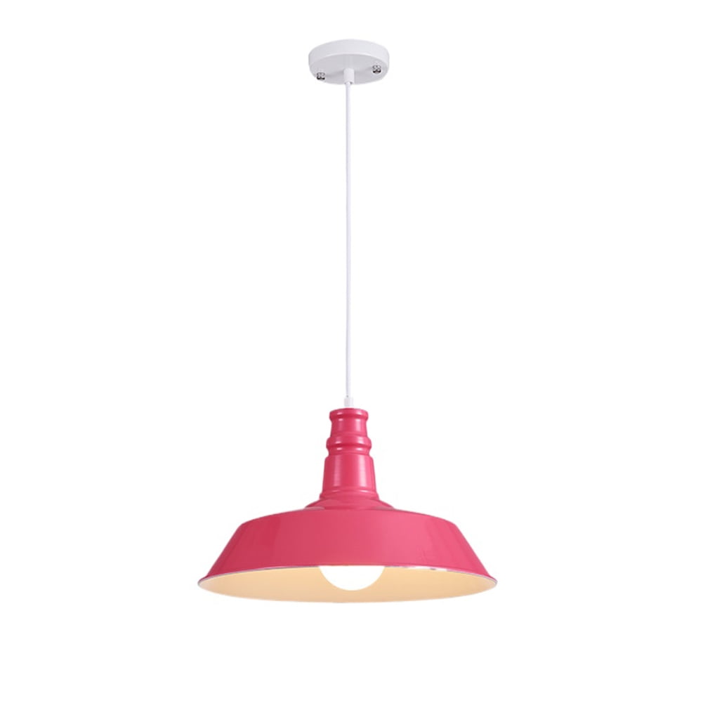 Vintage Indusrial Style Metal Light Fixture for Kitchen Island, Colorful Retro Iron Pendant Lighting for Dining Room, Simple American Farmhouse Hanging Lamp, Rustic Ceiling Chandelier